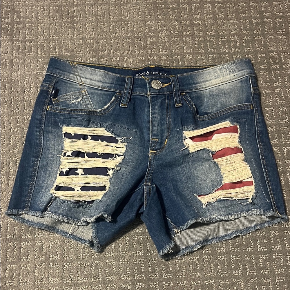 Distressed Patriotic Shorts